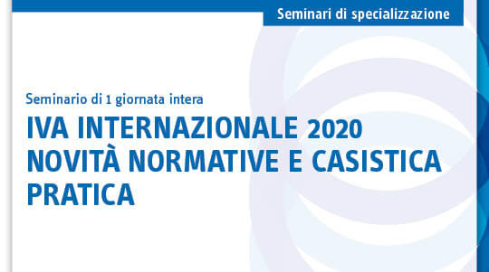 IVA internazionale 2020 novità normative e casistica pratica