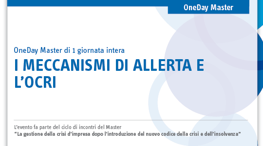I meccanismi di allerta e l’OCRI
