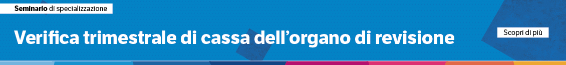 Verifica trimestrale di cassa dell’organo di revisione