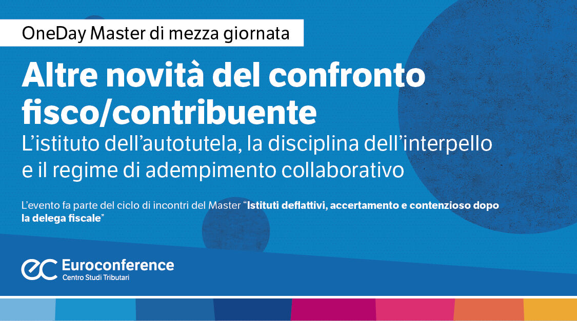 Altre novità del confronto fisco/contribuente