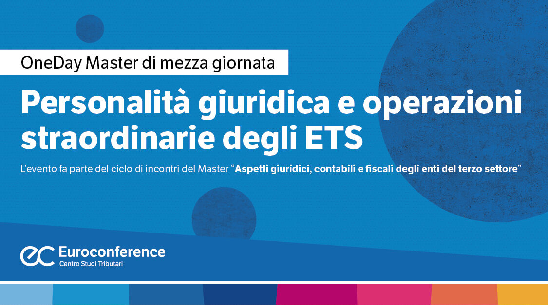 Personalità giuridica e operazioni straordinarie degli ETS